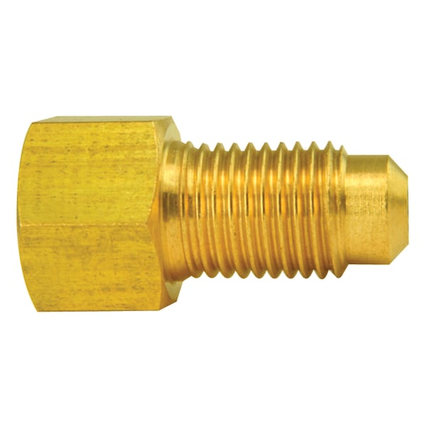 Adapter, Brass, Female(3/8-24 Inverted), Male(3/8-24 Bubble), 100/box